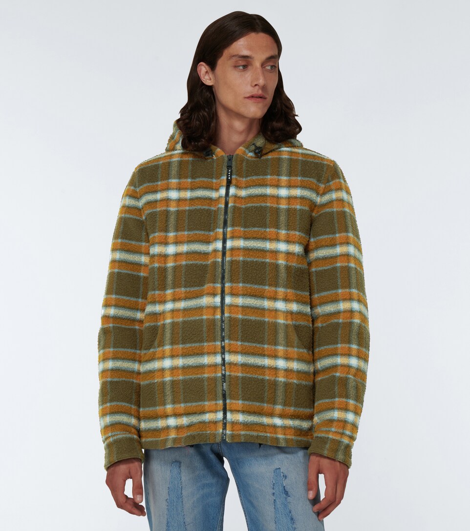 checked padded jacket