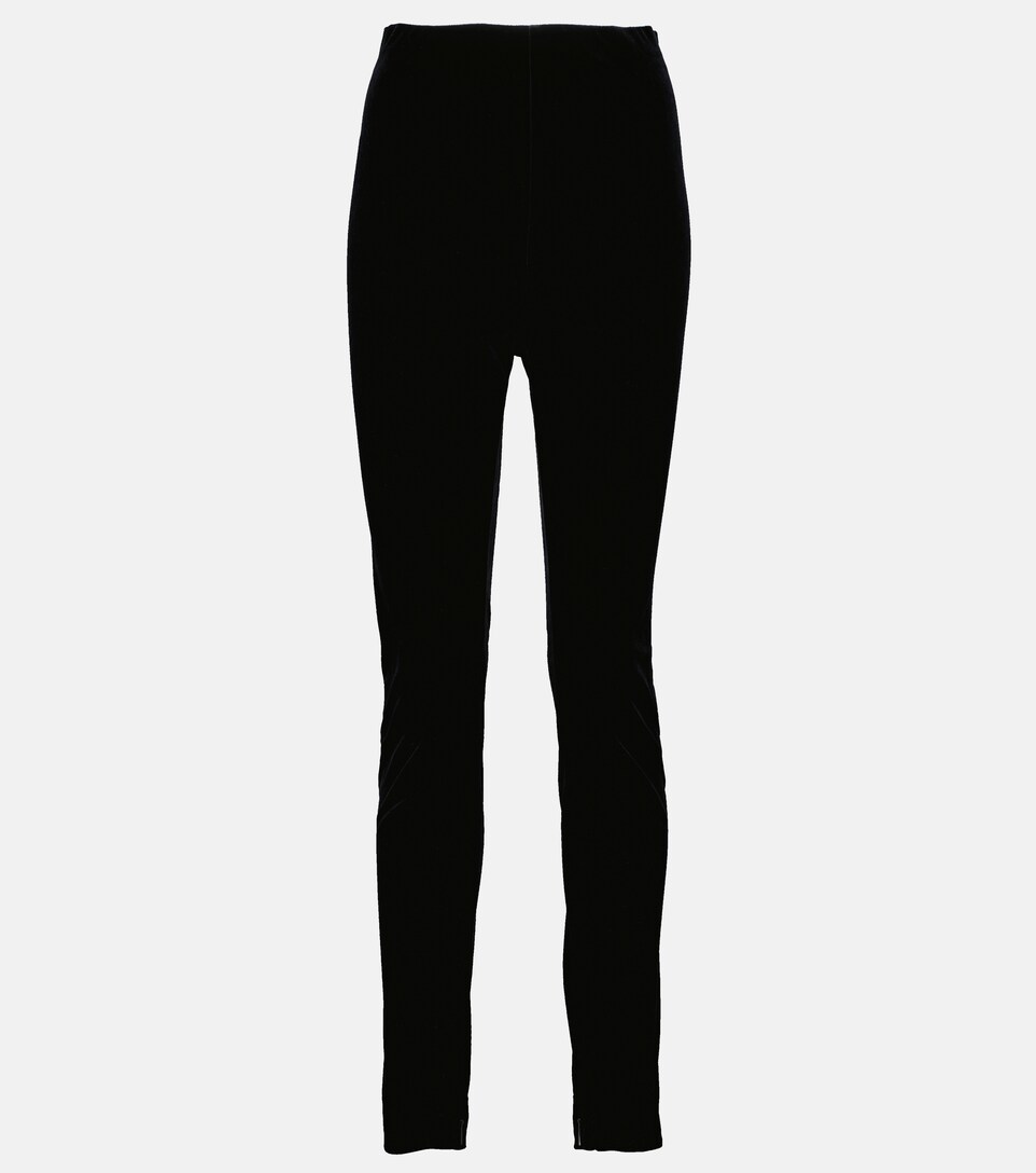 Saint Laurent - Velvet leggings | Mytheresa