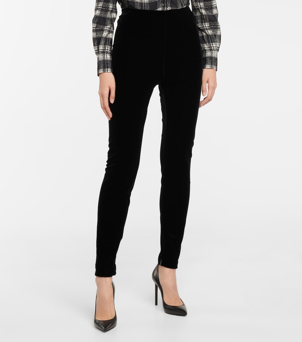 Saint Laurent - Velvet leggings | Mytheresa