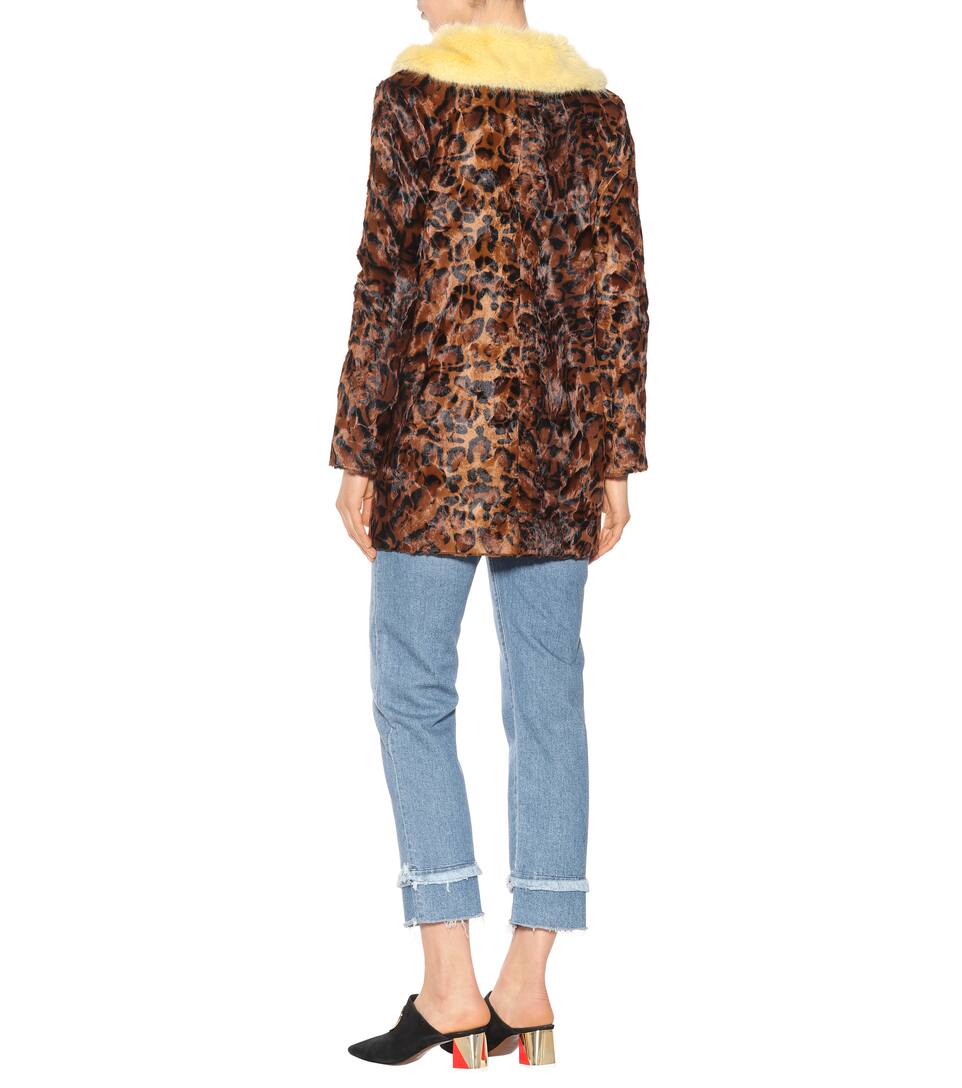 SHRIMPS PAPA PUSS FAUX FUR COAT