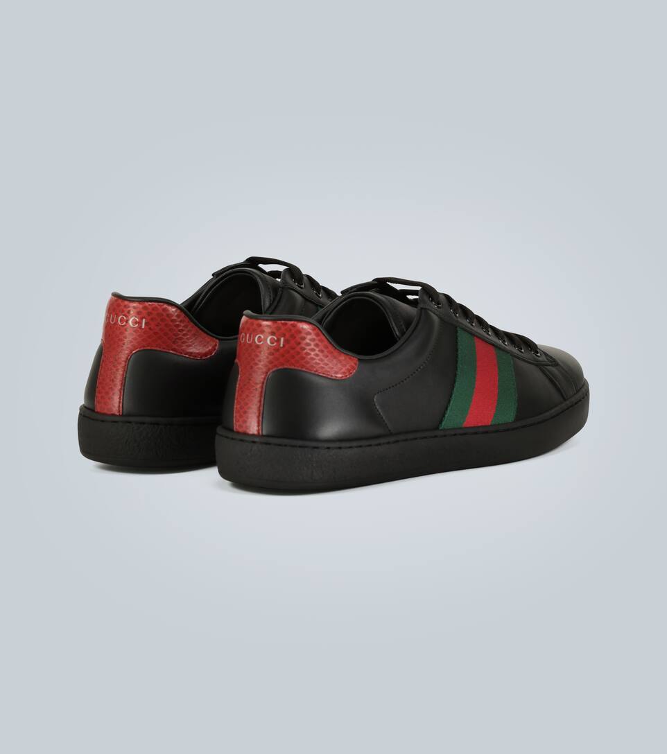 GUCCI ACE LEATHER SNEAKERS,P00436256