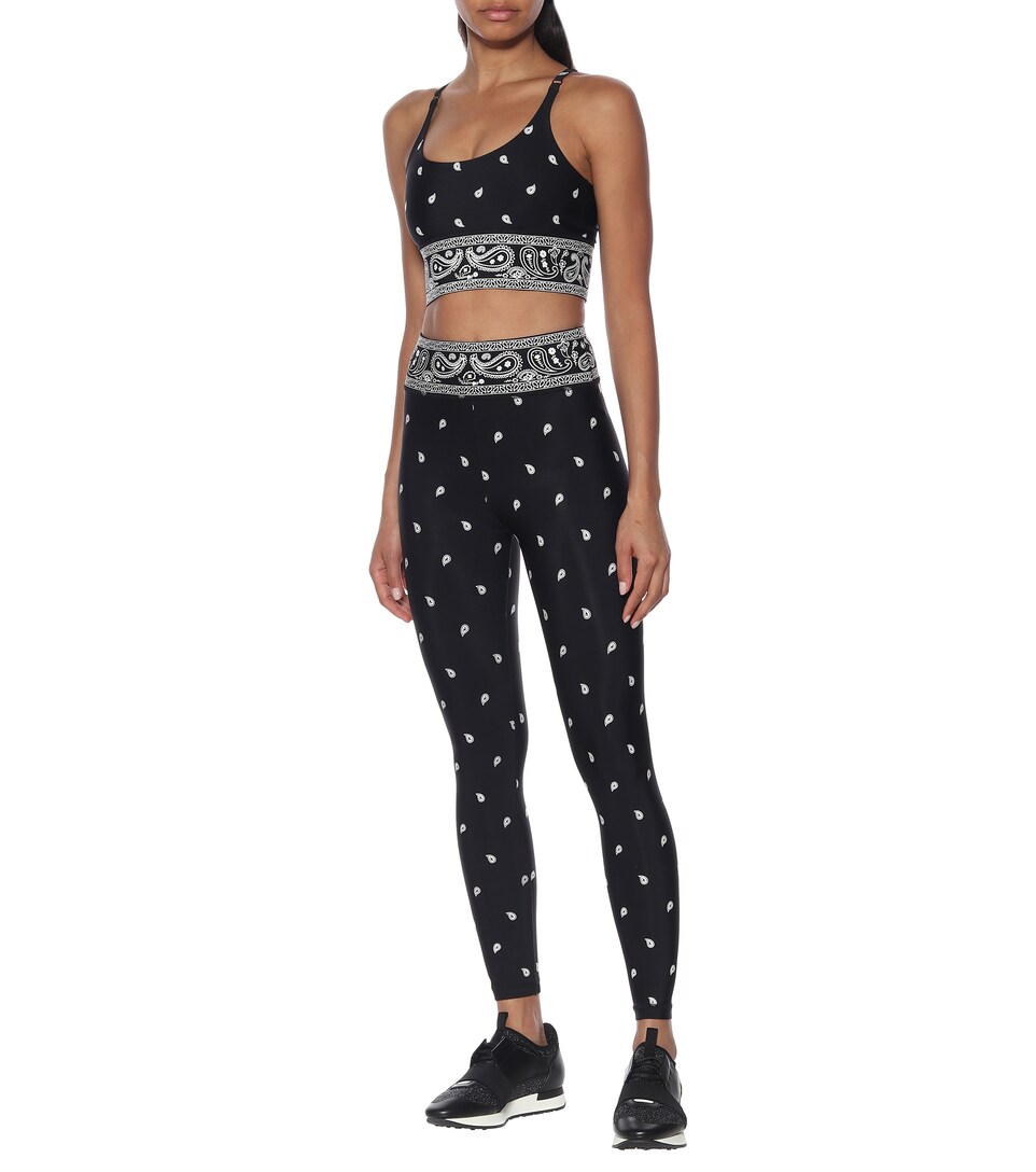 Printed Sports Bra Adam Selman Sport Mytheresa Featuring double layer compressive spandex for added support, an open back with crossed straps, and a. mytheresa