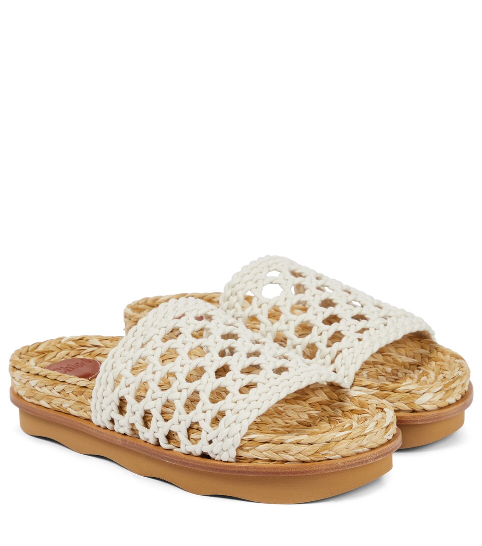 Chloé - Wavy crochet slides | Mytheresa