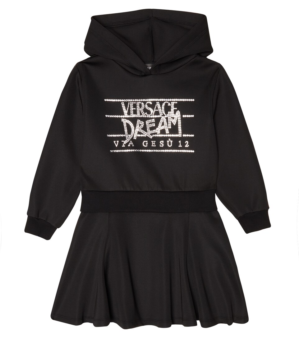 Versace Kids - Studded hoodie dress 