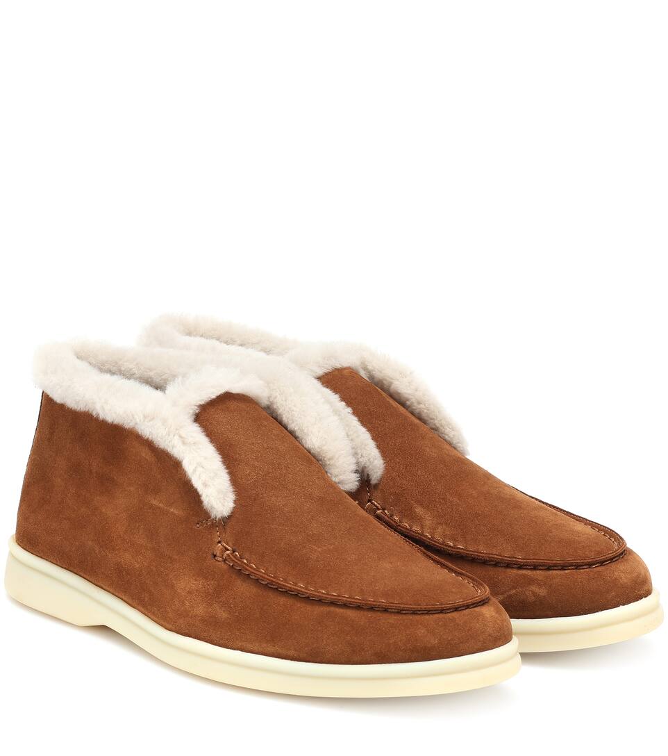 En Open Shearling Loro Bottines Piana Walk Daim Et erBQdCxoWE