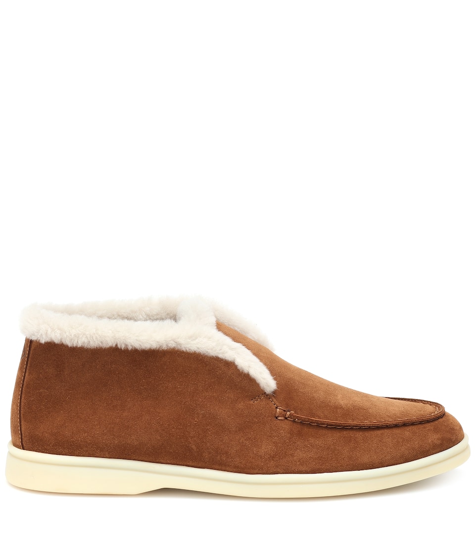 En Open Shearling Loro Bottines Piana Walk Daim Et erBQdCxoWE