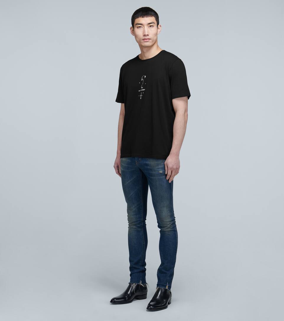 SAINT LAURENT MYSTIQUE COTTON T-SHIRT,P00441655