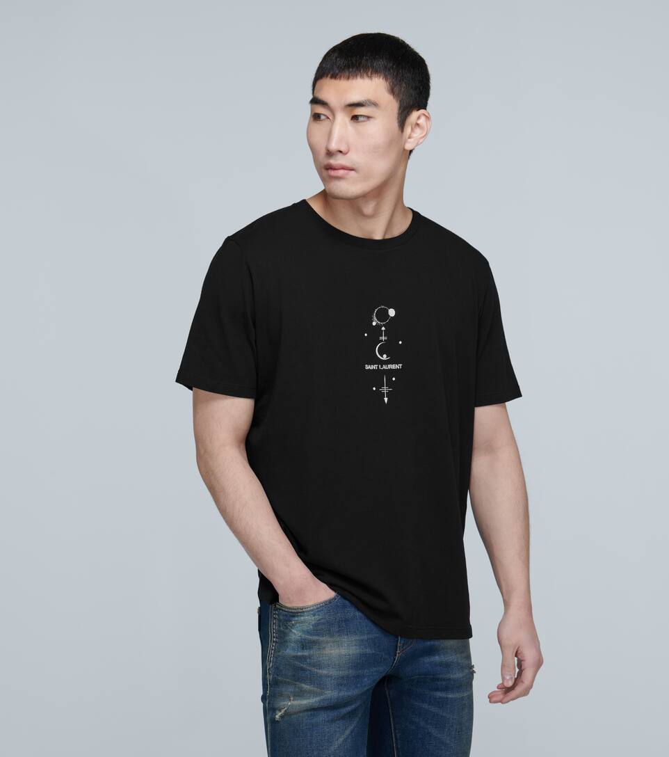 SAINT LAURENT MYSTIQUE COTTON T-SHIRT,P00441655