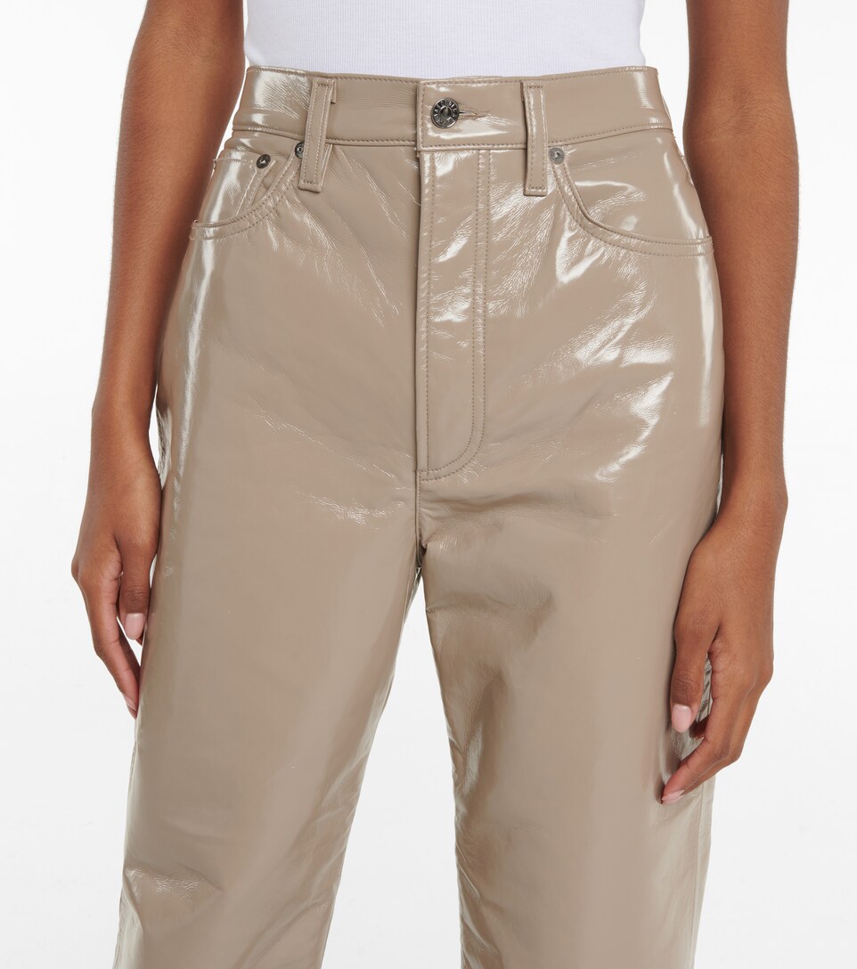 Agolde - '90s Pinch high-rise leather 
