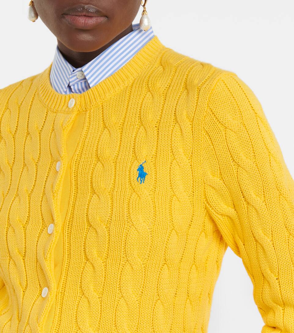 ralph lauren cable knit cotton cardigan
