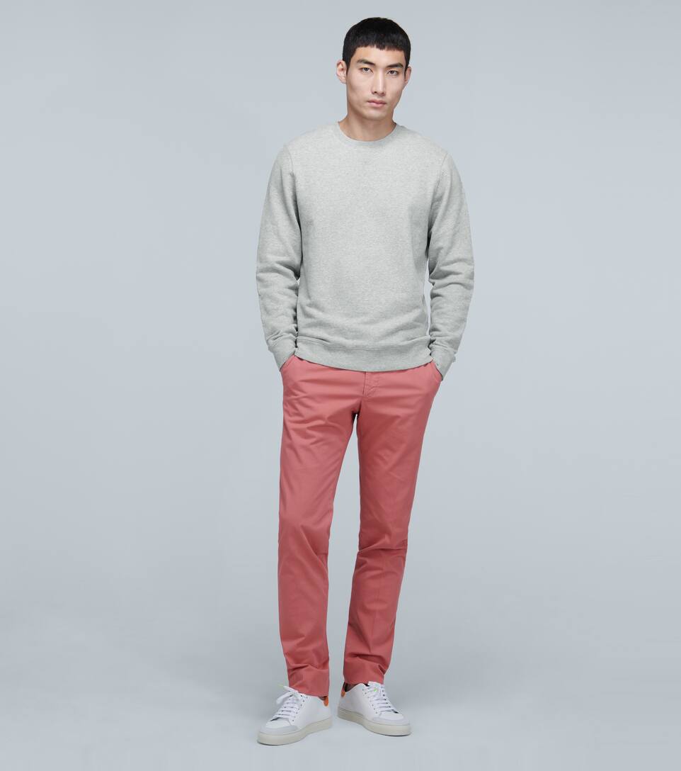 Shop Sunspel Cotton Loopback Sweatshirt In Grey