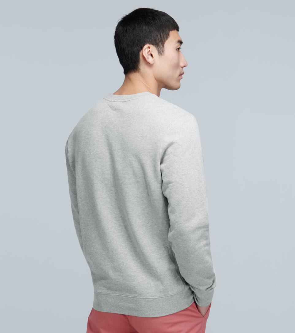 Shop Sunspel Cotton Loopback Sweatshirt In Grey