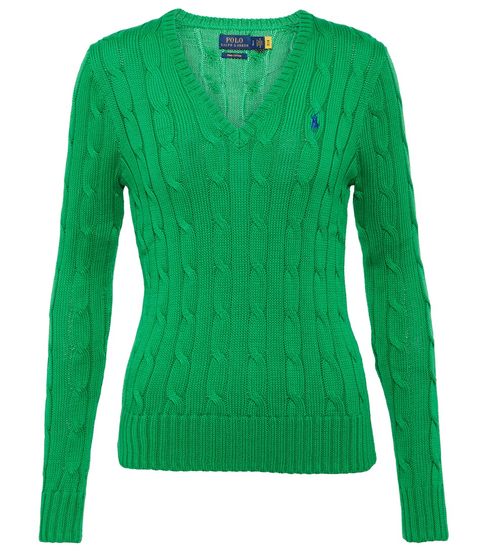 ralph lauren cable knit cotton sweater