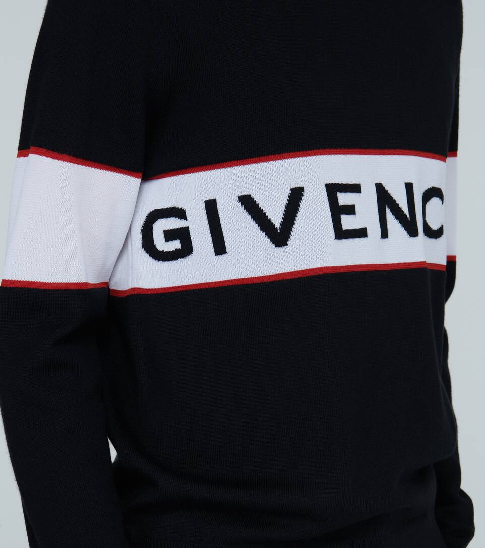 GIVENCHY KNITTED WOOL SWEATER WITH LOGO,P00442152