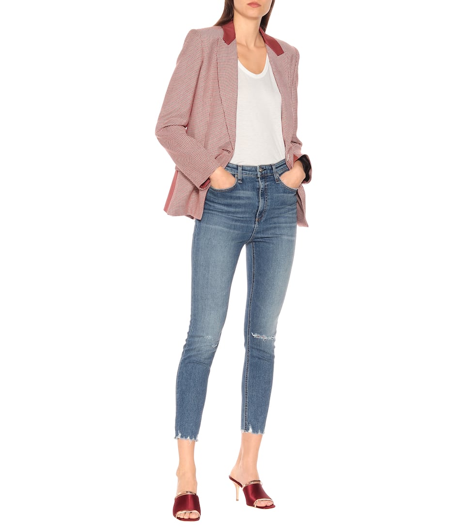 Jean Bone À Ragamp; Nina Skinny Haute Taille AcjRq354L
