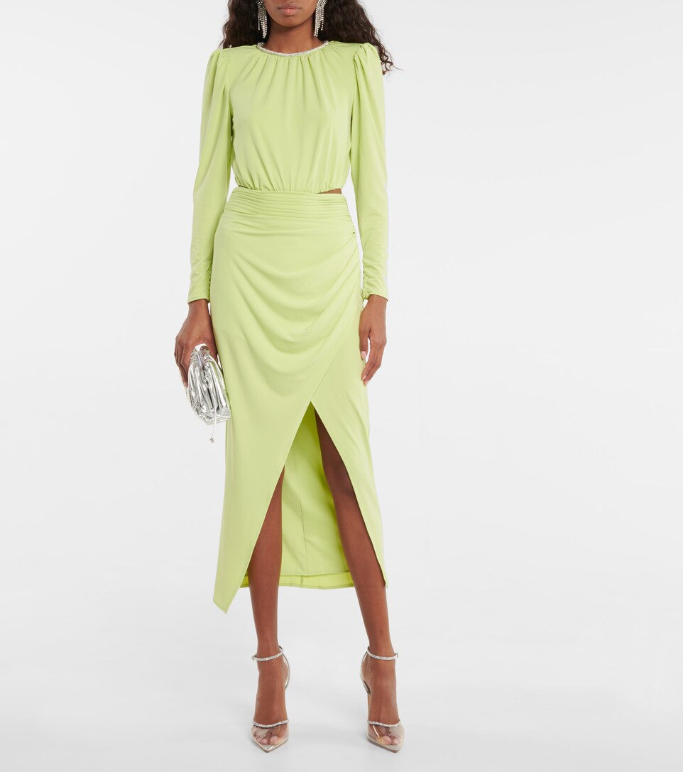 Self-Portrait - Abito midi in jersey con cut-out | Mytheresa