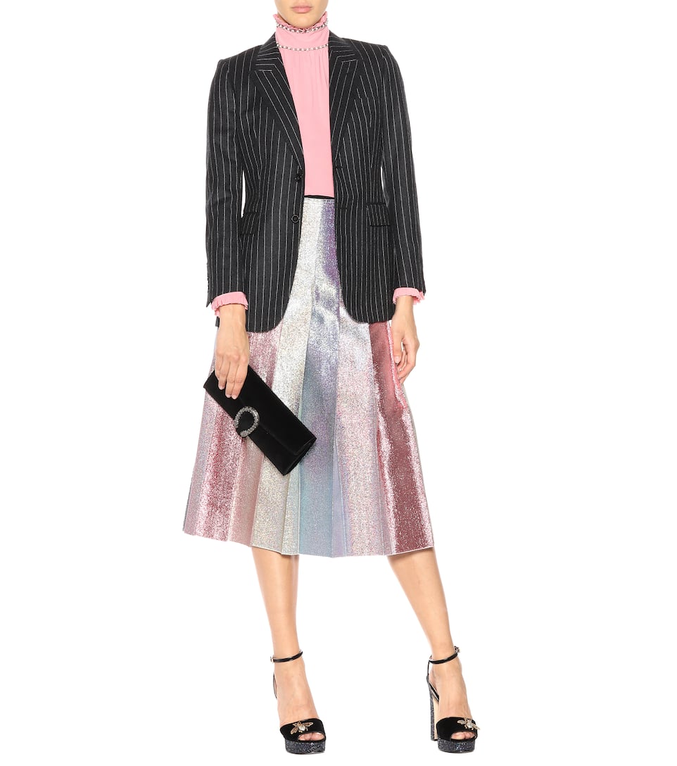 Velvet Plateau Pumps Gucci