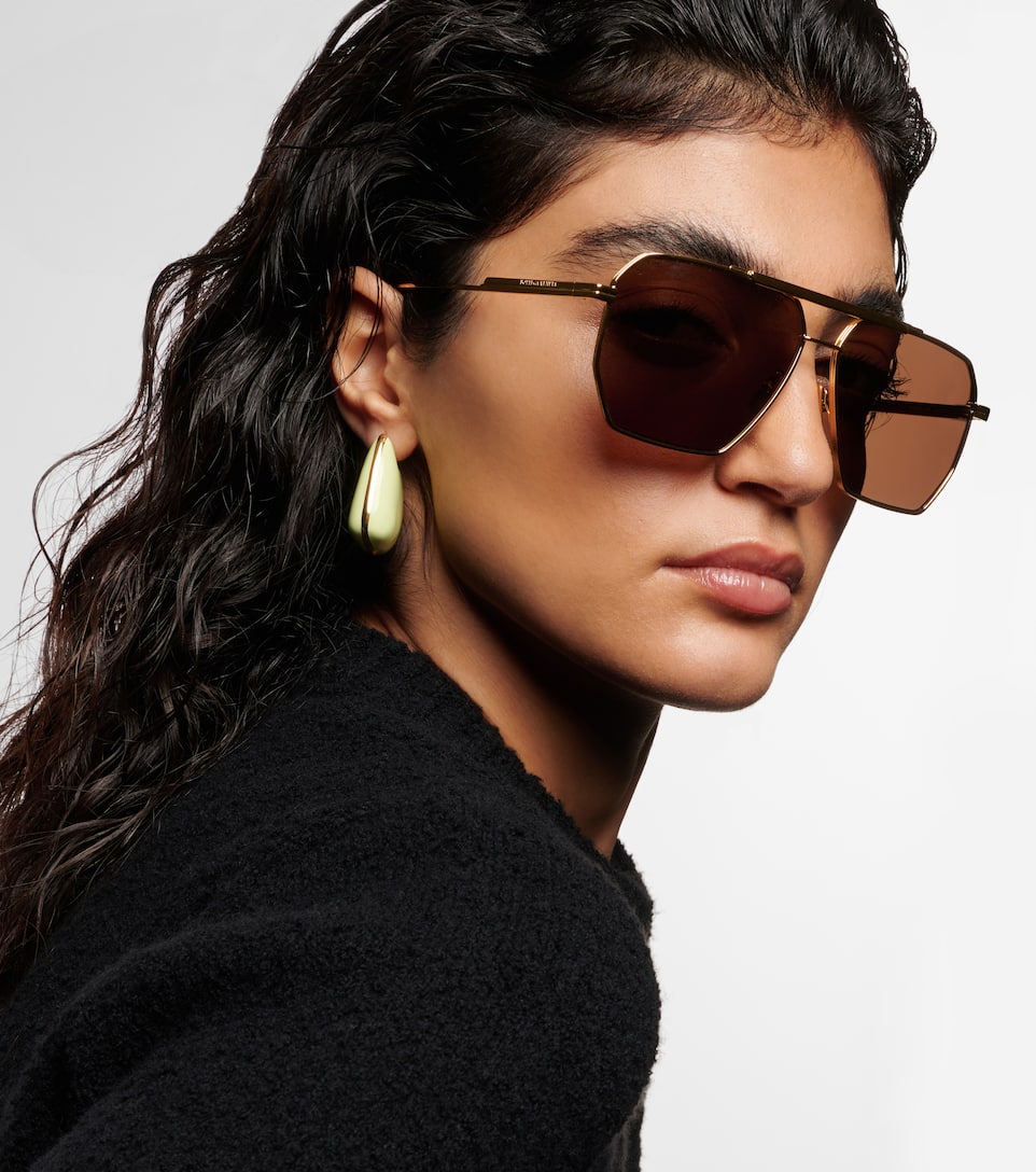 Bottega veneta aviator sunglasses black Clearance