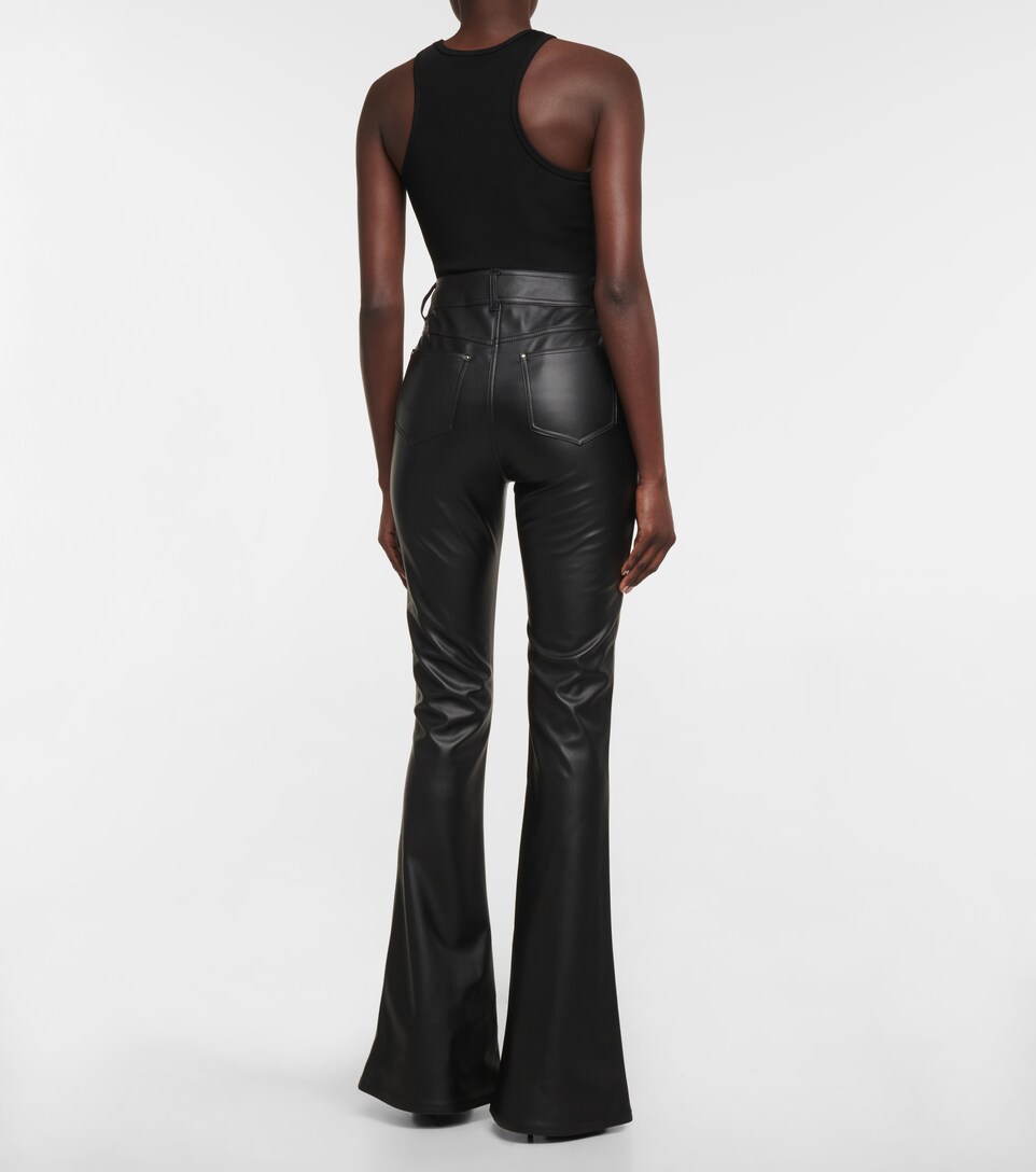 Virginia faux leather flared pants 