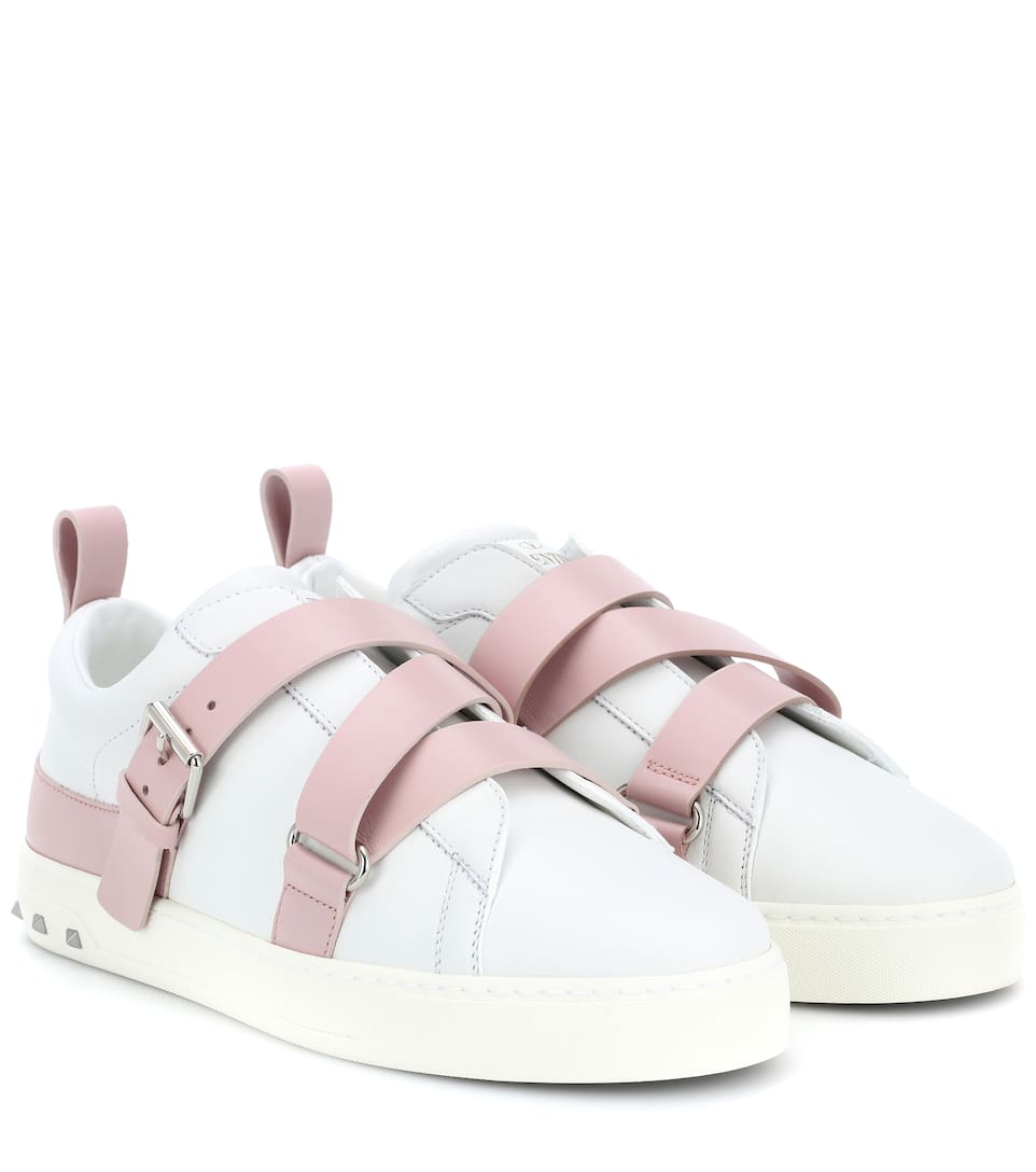 valentino garavani studded printed sneakers