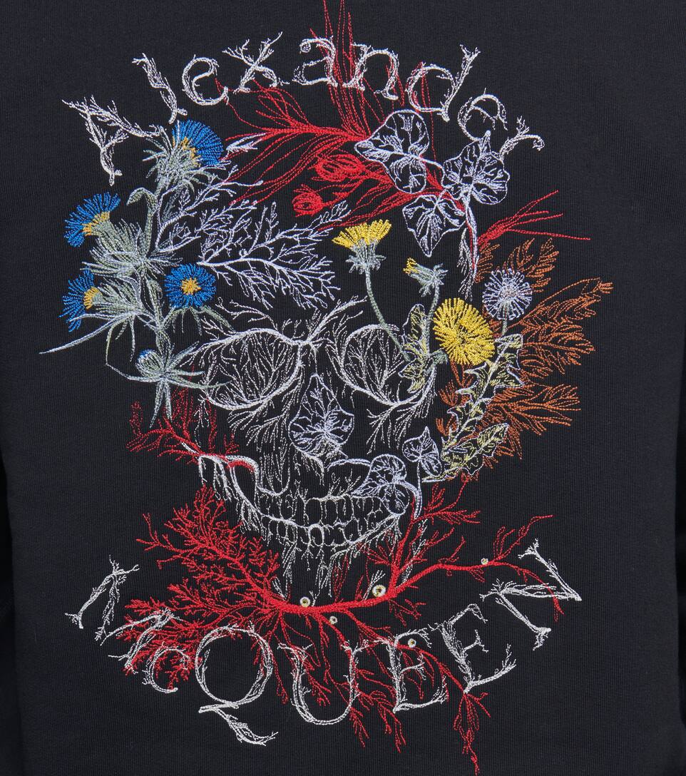 ALEXANDER MCQUEEN GLOWING BOTANICAL SKULL SWEATSHIRT,P00439613