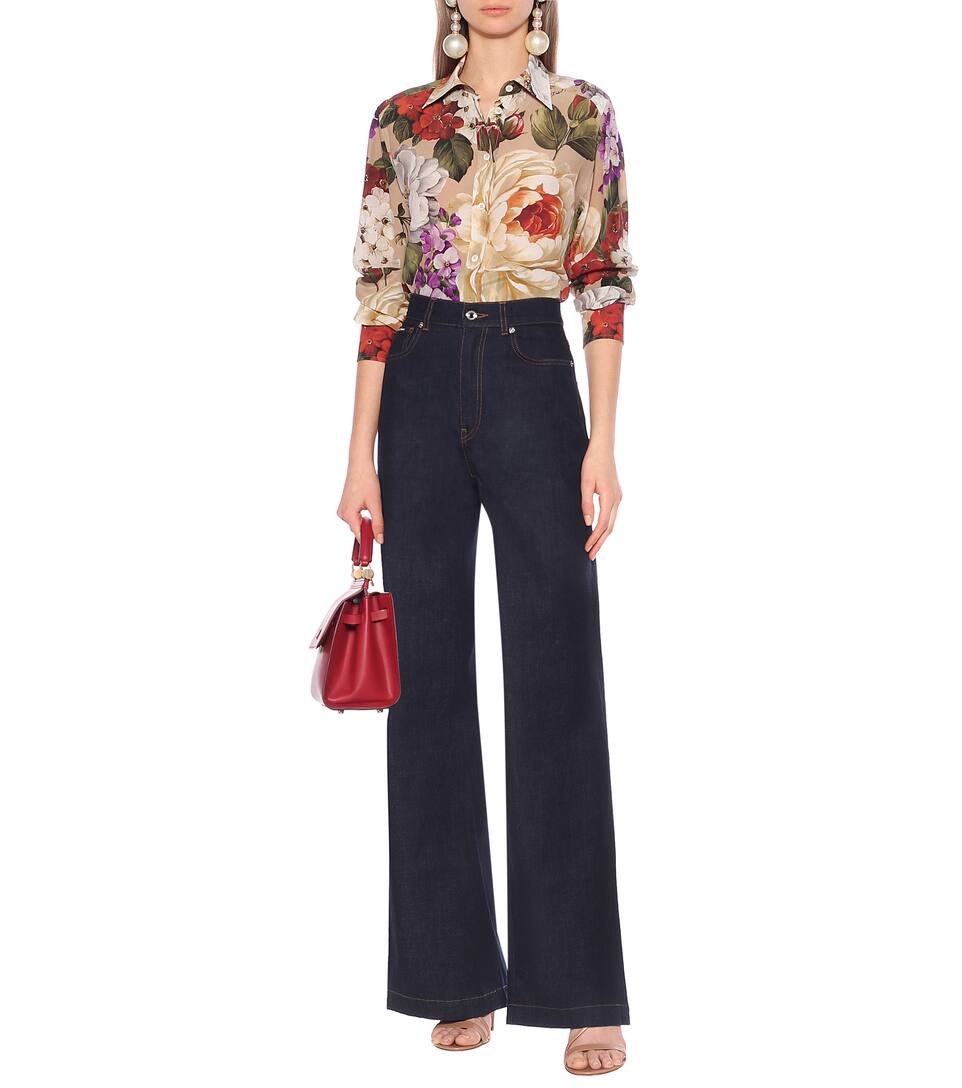 DOLCE & GABBANA Floral silk shirt,P00446635