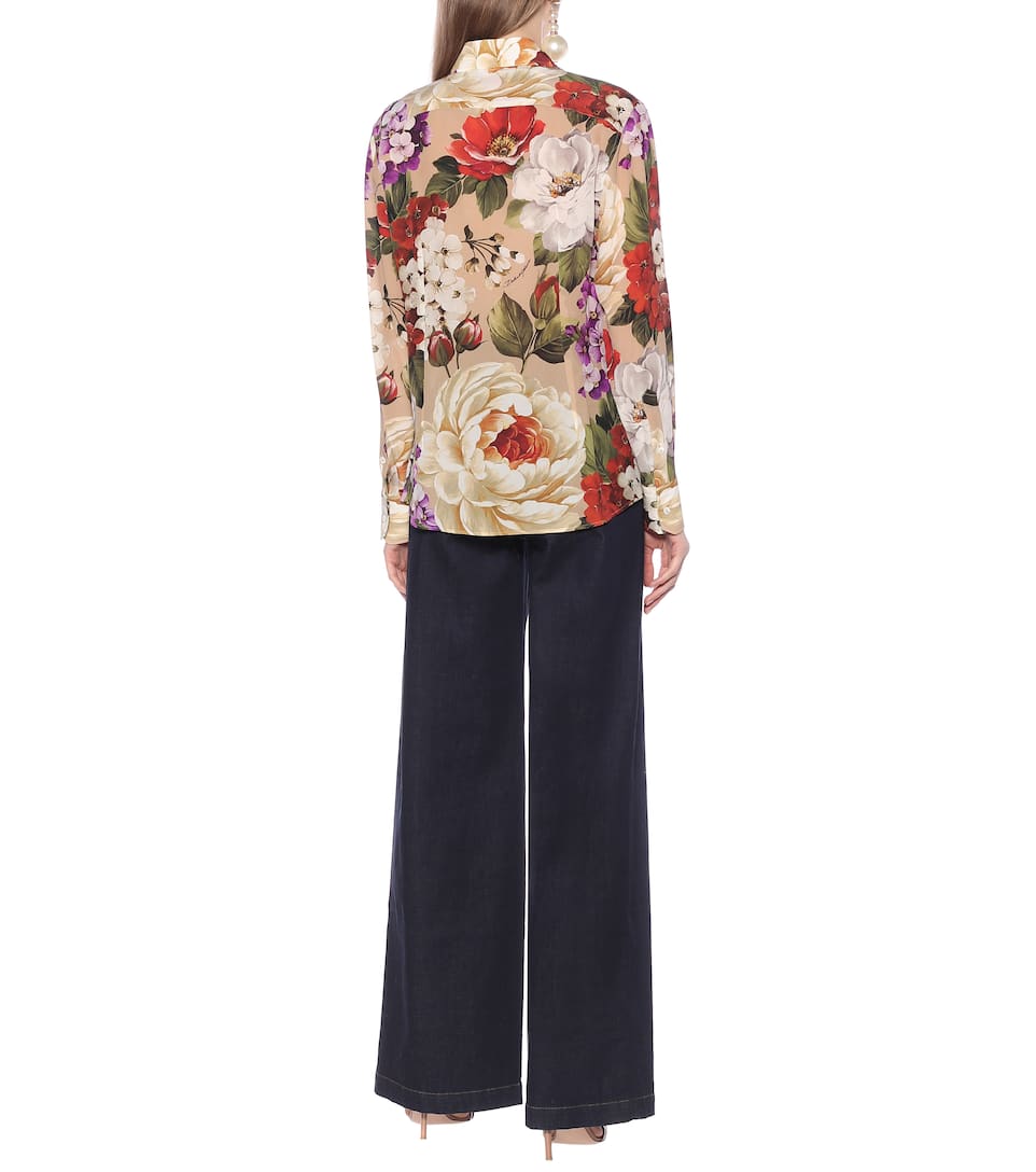 DOLCE & GABBANA Floral silk shirt,P00446635