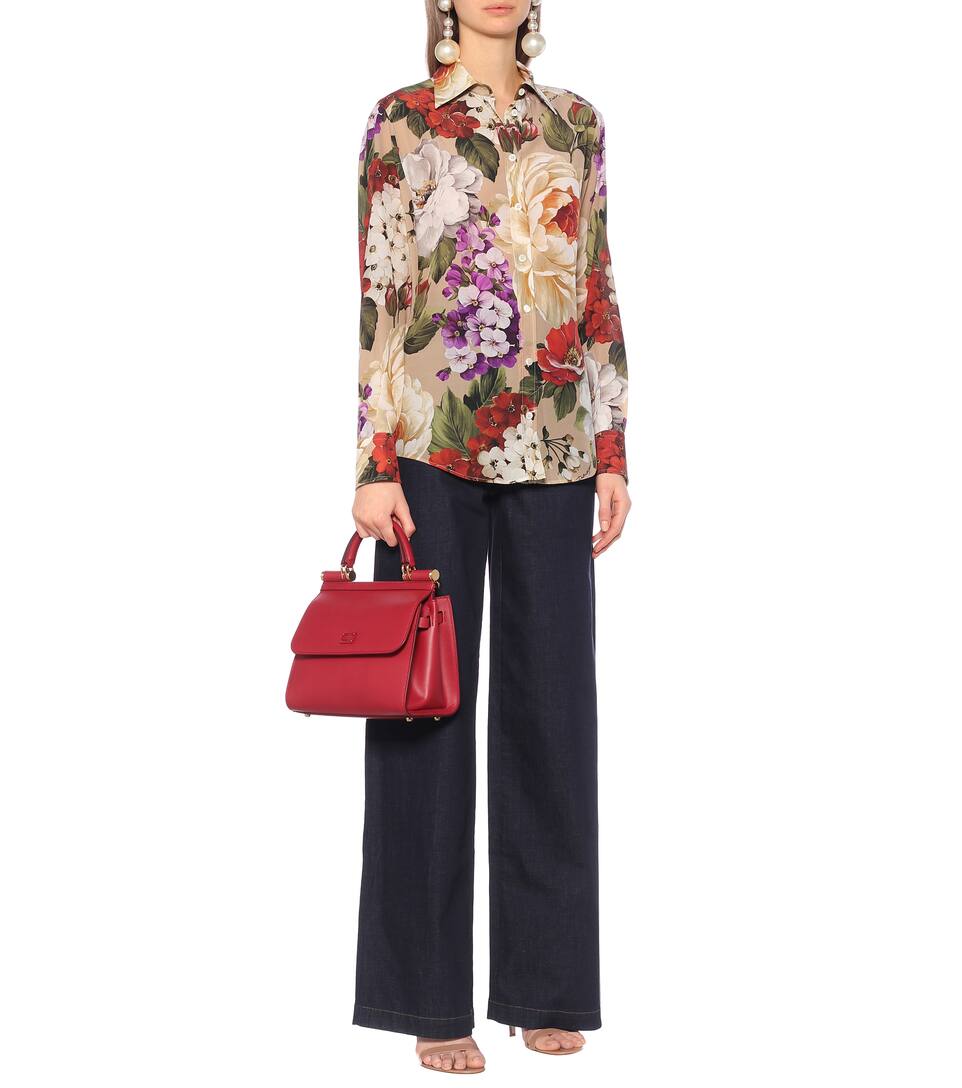 DOLCE & GABBANA Floral silk shirt,P00446635