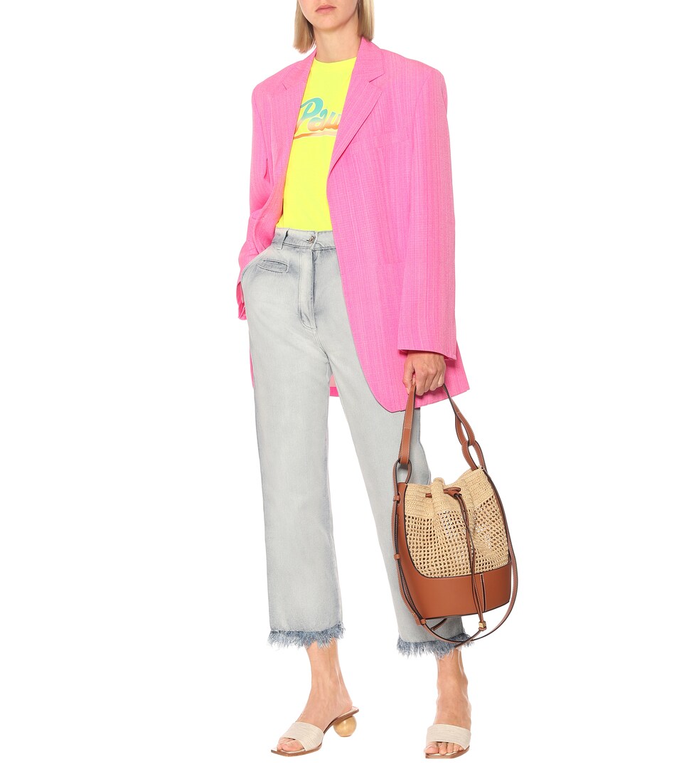 loewe medium raffia bag