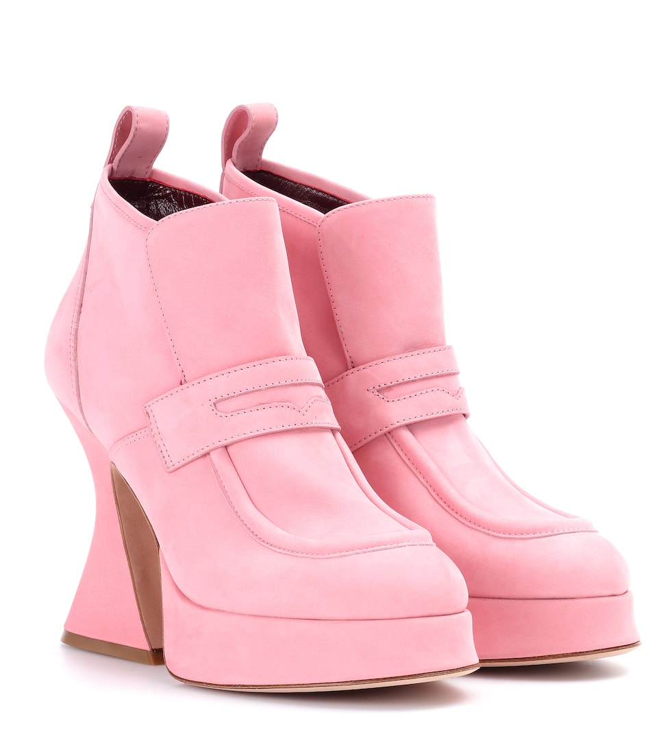 Click to view more detailed imagery on our partner's website Sies Marjan Ellen Suede Ankle Boot In Pink