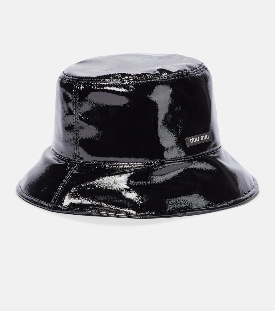Miu Miu - Cappello da pescatore in similpelle | Mytheresa