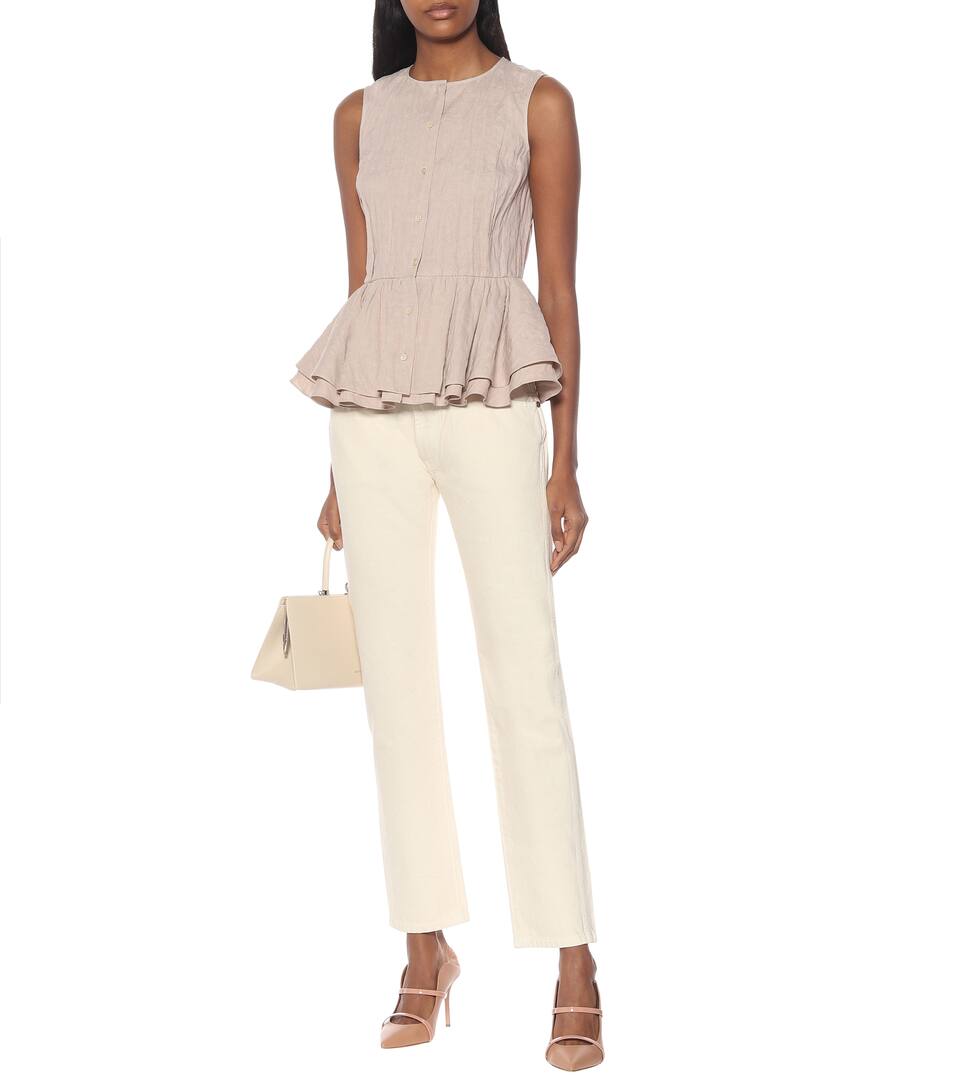 quiz white peplum top