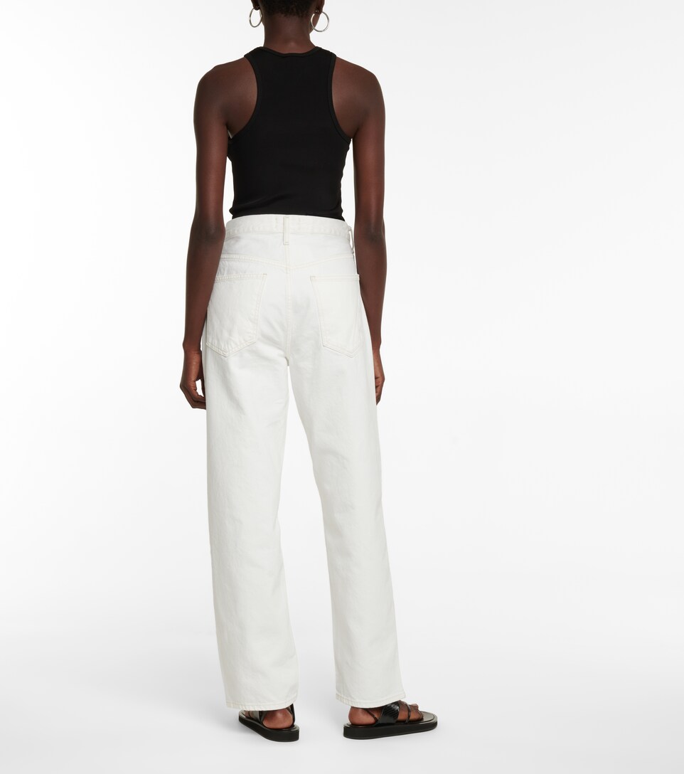 Criss-Cross high-rise straight jeans 