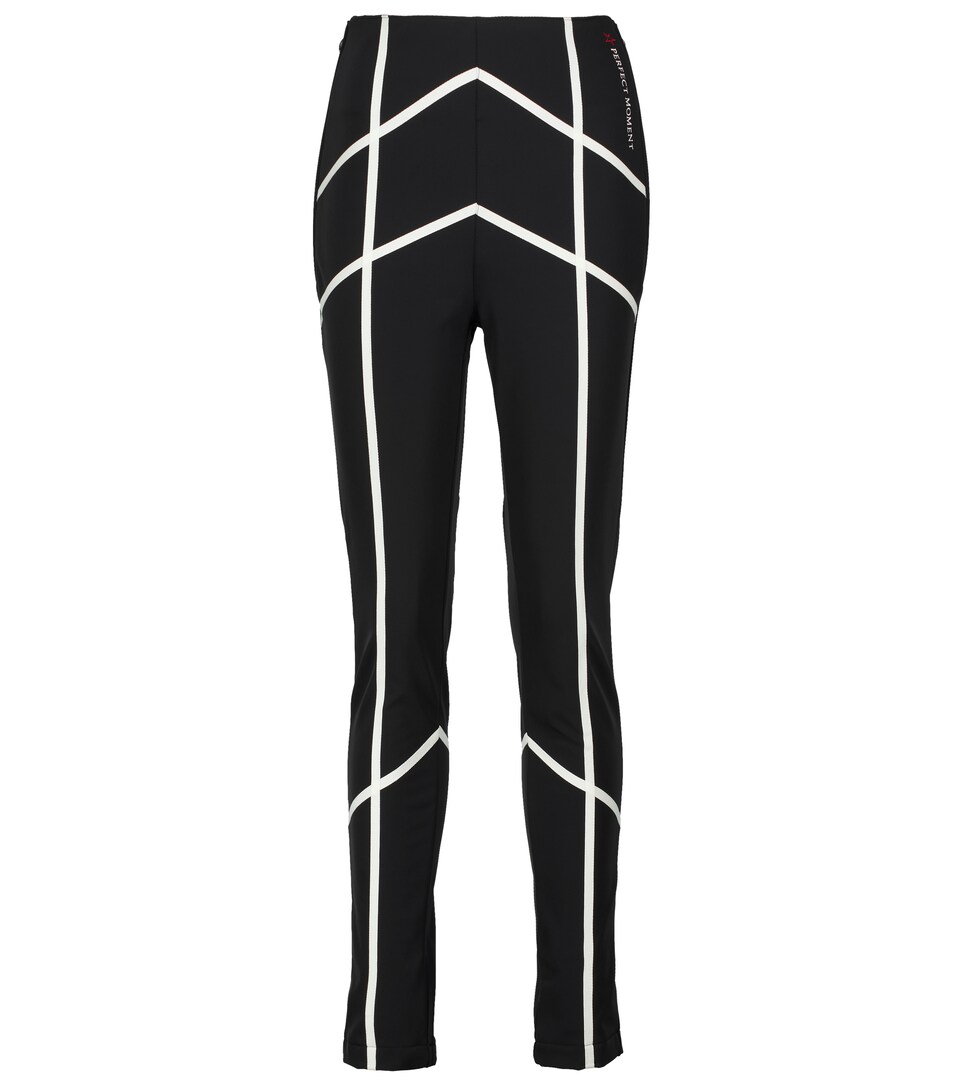 Piping softshell slim ski pants 