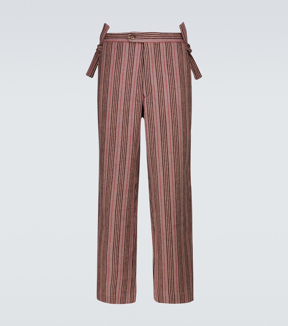 orange striped pants