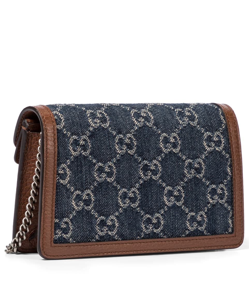 Gucci Dionysus Super Mini denim crossbody bag Mytheresa