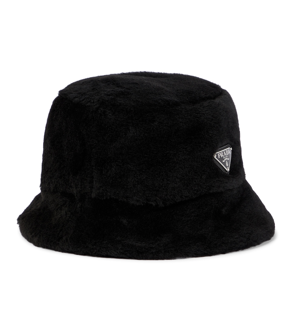 Prada - Shearling bucket hat | Mytheresa