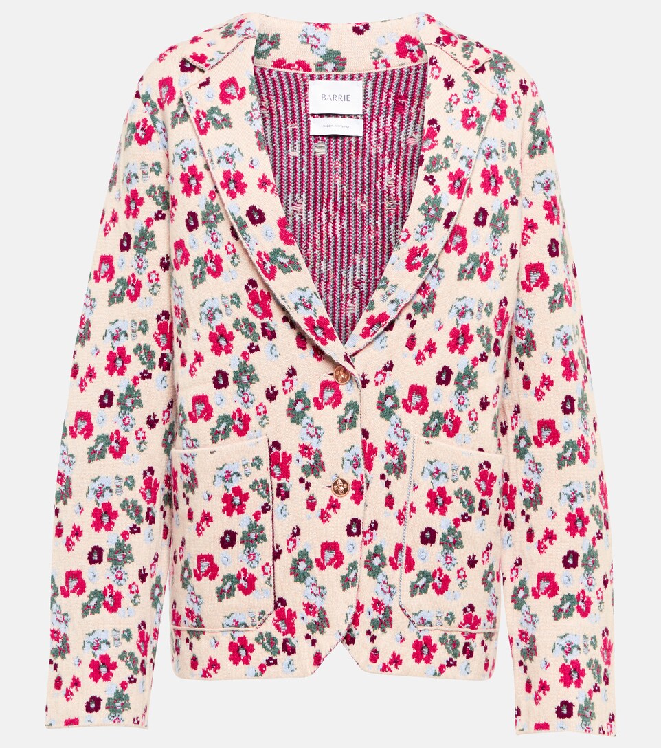 Barrie - Floral jacquard-knit jacket 