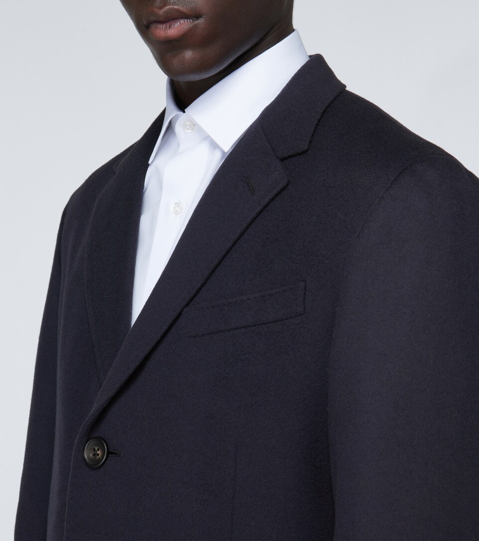 single button wool coat