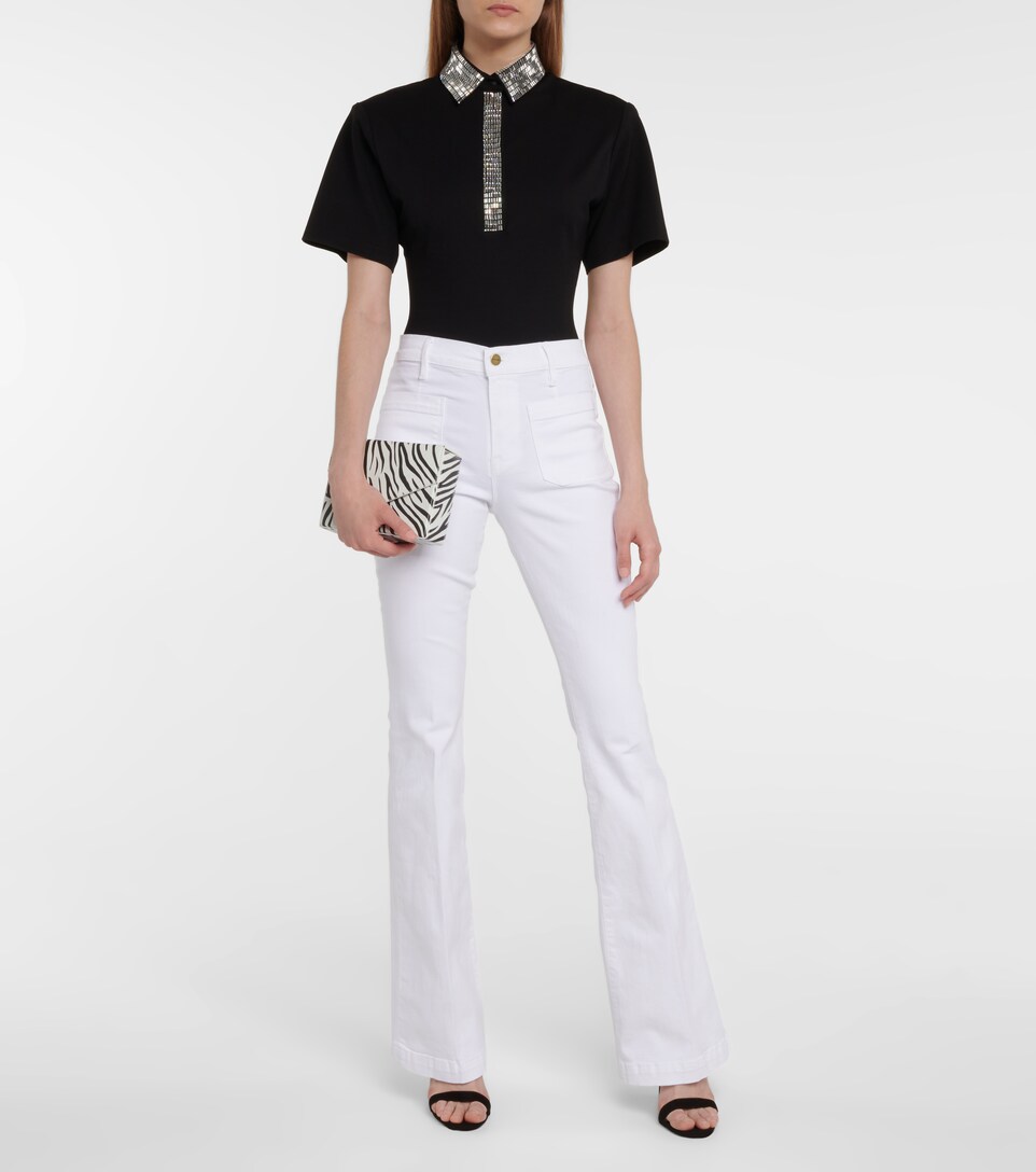 Frame - Le Bardot high-rise flared 