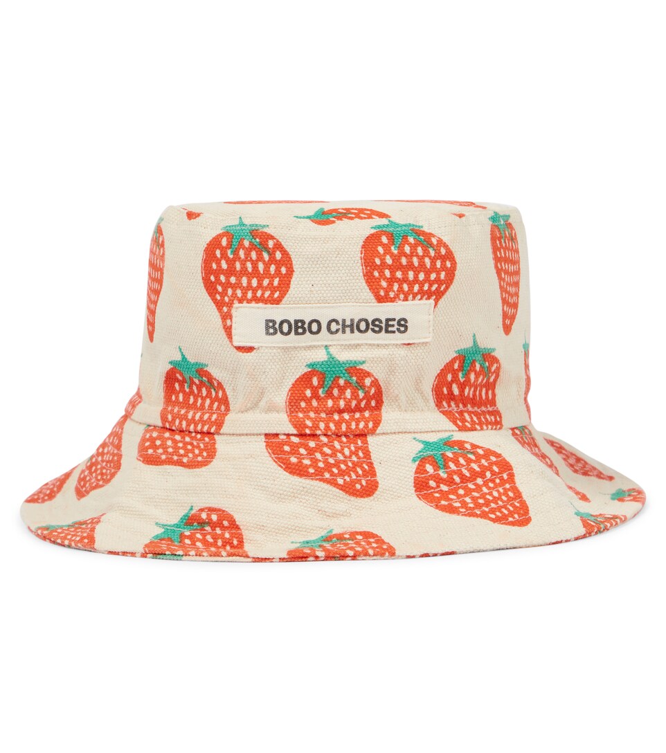 Printed cotton canvas bucket hat 