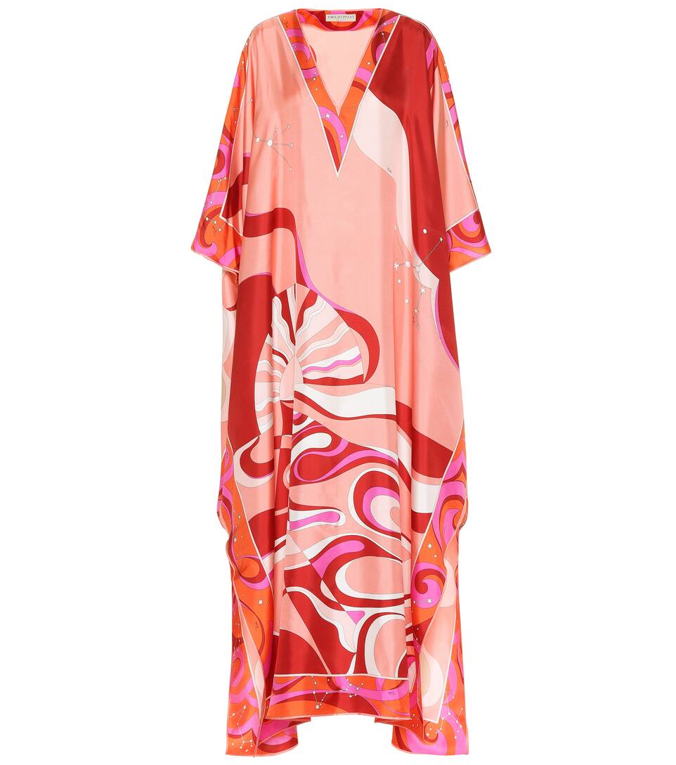 Cafetan Soie Imprimé En Emilio Pucci doWxBreC