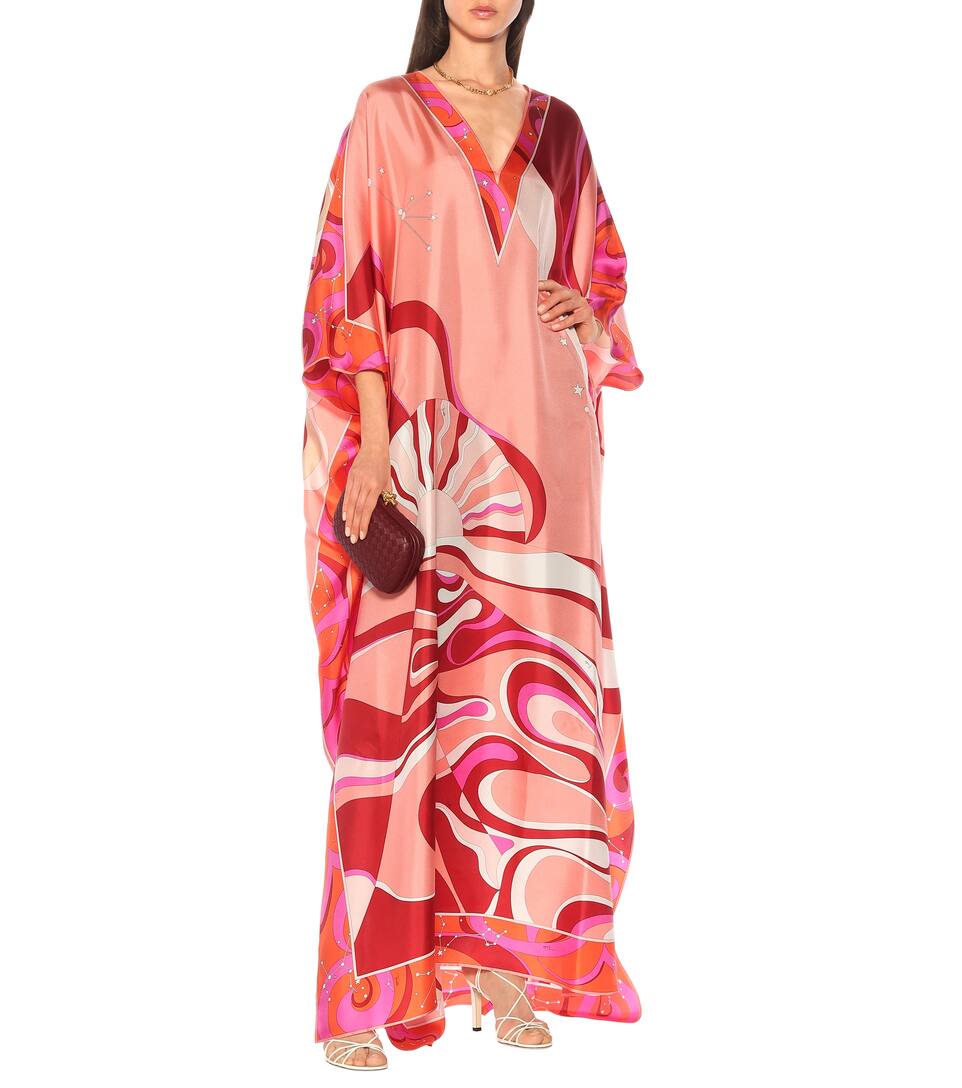 Cafetan Soie Imprimé En Emilio Pucci doWxBreC