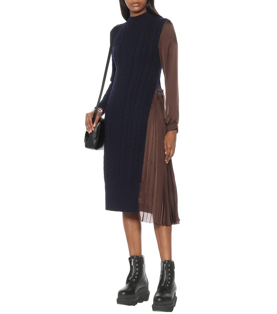 cable knit midi dress