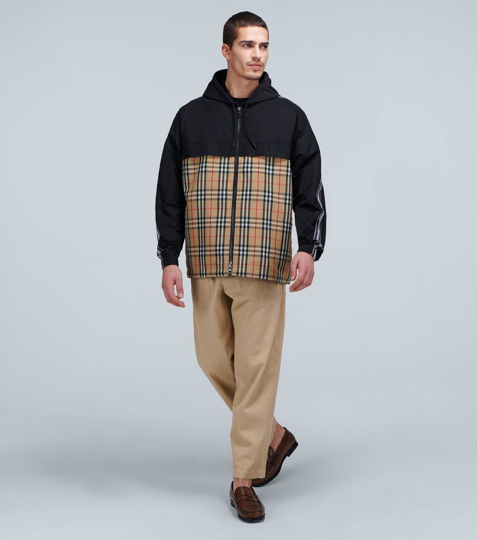 BURBERRY COMPTON CHECKED JACKET WITH HOOD,P00433386