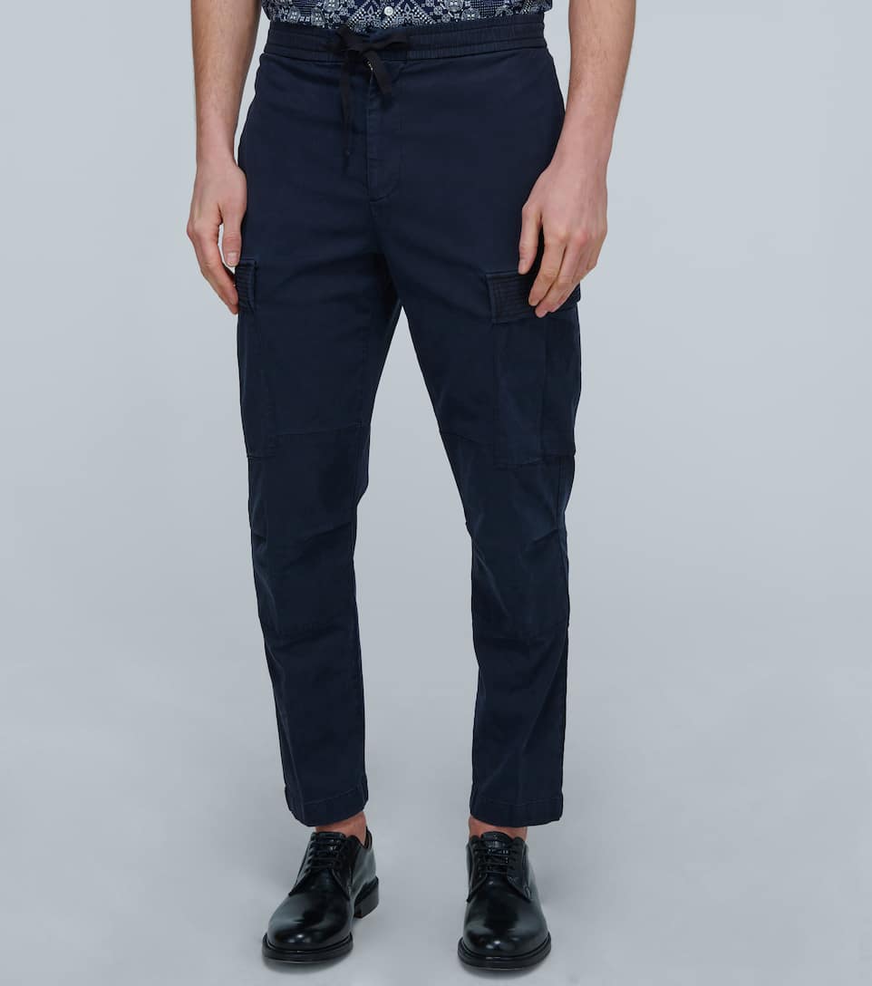 OFFICINE GENERALE BRUSHED TWILL CARGO PANTS,P00446844