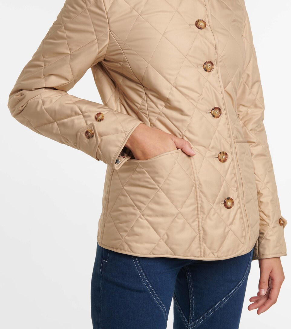 tan quilted jacket