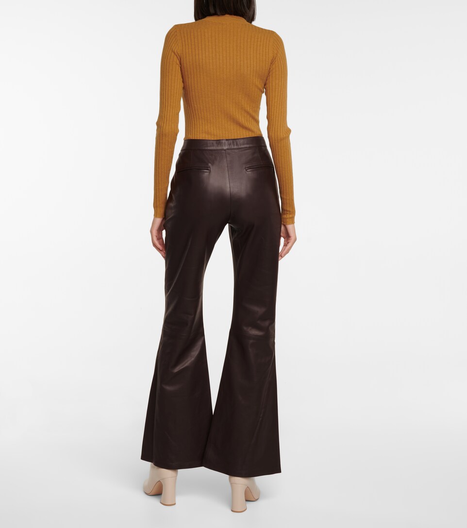 Dodo Bar Or - High-rise flared leather 