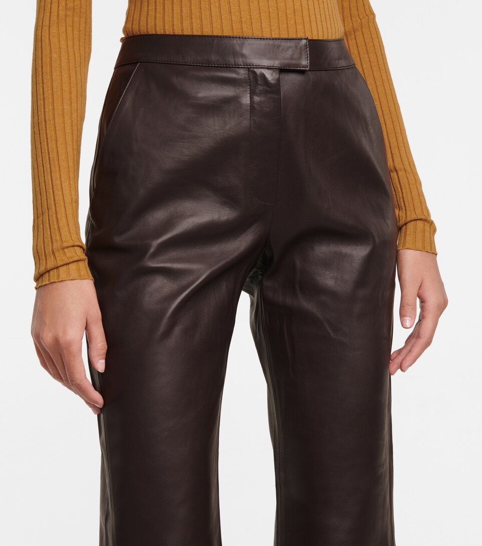 Dodo Bar Or - High-rise flared leather 