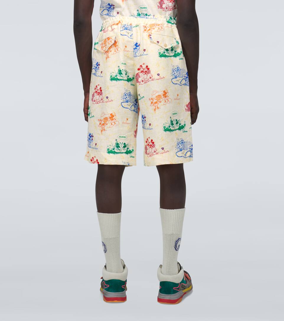 GUCCI Disney-print relaxed-fit shorts,P00439771